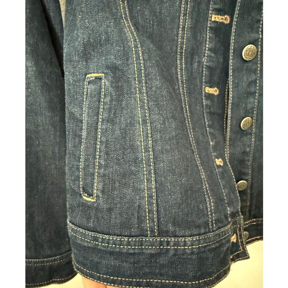 Classic Tommy Hilfiger Denim Jacket Women Size Youth 16 - Picture 6 of 8